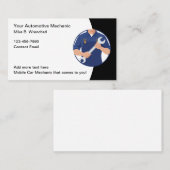 Eenvoudige Automotive Mobiele Auto Mechanic Visitekaartje (Voorkant / Achterkant)