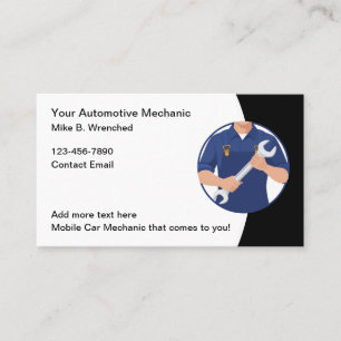 Eenvoudige Automotive Mobiele Auto Mechanic Visitekaartje