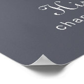 Eenvoudige avond boho bruiloftsbar menu poster (Hoek)