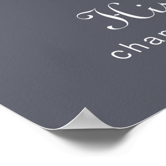 Eenvoudige avond boho bruiloftsbar menu poster (Hoek)