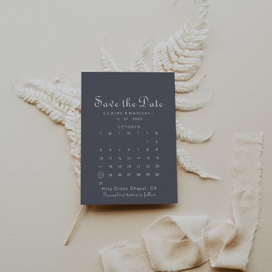 Eenvoudige avond Boho sparen de Kalender van de Da Save The Date