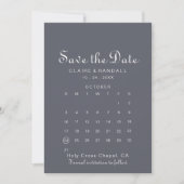 Eenvoudige avond Boho sparen de Kalender van de Da Save The Date (Voorkant)