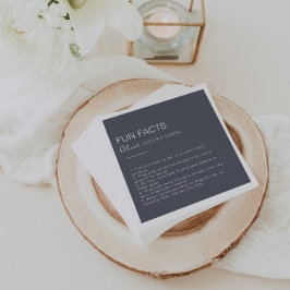 Eenvoudige avond Boho Trivia Facts Wedding Servet