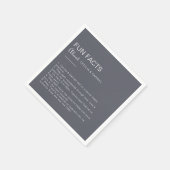 Eenvoudige avond Boho Trivia Facts Wedding Servet (Hoek)