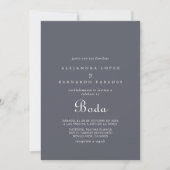 Eenvoudige avond van Boho Boda Wedding Kaart (Voorkant)