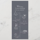 Eenvoudige avondbruiloft in Boho Programmakaart (Voorkant)