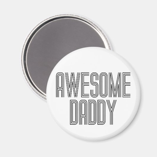 Eenvoudige Awesome Daddy Vaderdag | Magneet (Voorkant / Achterkant)