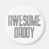 Eenvoudige Awesome Daddy Vaderdag | Magneet (Voorkant)