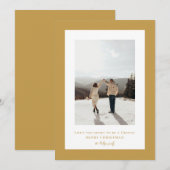 Eenvoudige Aztec gouden lijst foto  Feestdagenkaart (Voorkant / Achterkant)