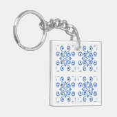 Eenvoudige Azulejo Sleutelhanger (Voorkant Links)