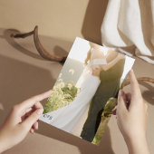 Eenvoudige B & W foto bruiloft uitnodiging met Mon