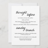 Eenvoudige B & W repetitie diner en zondag brunch Kaart (Voorkant)