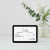 Eenvoudige B/W-weddenschap in contant geld Informatiekaartje (Staand voorkant)