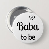 Eenvoudige Baba om Baby shower Pin Button (Voorkant /achterkant)