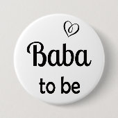 Eenvoudige Baba om Baby shower Pin Button (Voorkant)
