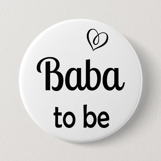 Eenvoudige Baba om Baby shower Pin Button (Voorkant)