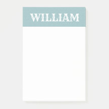 Eenvoudige baby blauw gepersonaliseerde naam