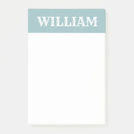 Eenvoudige baby blauw gepersonaliseerde naam post-it® notes