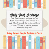 Eenvoudige Baby Book Exchange Informatiekaartje