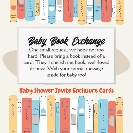 Eenvoudige Baby Book Exchange Informatiekaartje