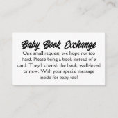 Eenvoudige Baby Book Exchange Informatiekaartje (Voorkant)