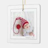 Eenvoudige Baby eerste kerstdag Keramisch Ornament (Links)