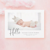 Eenvoudige Baby foto dank u script hart Aankondiging