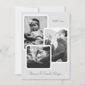 Eenvoudige Baby Foto Geboorte Aankondiging Kaart (Achterkant)