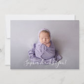 Eenvoudige Baby foto Hartelijk dank uw aankondigin (Voorkant)