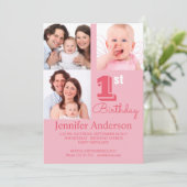 Eenvoudige Baby foto van Birthday Kaart (Staand voorkant)