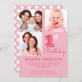 Eenvoudige Baby foto van Birthday Kaart (Voorkant / Achterkant)