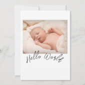 Eenvoudige baby geboorteaankondigingen kaart (Achterkant)