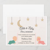 Eenvoudige Baby Gendereducatie uitnodiging (Spaans (Voorkant / Achterkant)