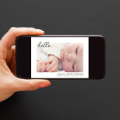 Eenvoudige Baby Hallo Foto Aankondiging