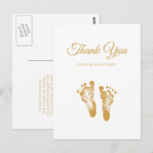 Eenvoudige Baby Hartelijk dank voor de elegante Go Briefkaart (Voorkant / Achterkant)