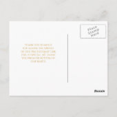 Eenvoudige Baby Hartelijk dank voor de elegante Go Briefkaart (Achterkant)