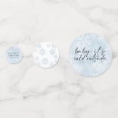 Eenvoudige Baby Het is Koud Buiten Winter Baby sho Confetti (Achterkanten)