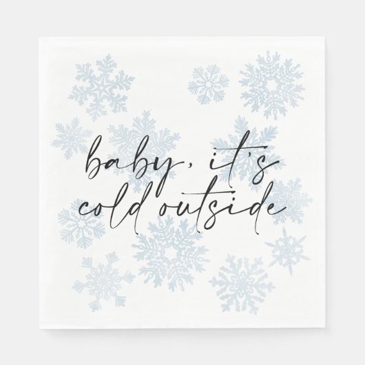 Eenvoudige Baby Het is Koud Buiten Winter Baby sho Servet (Voorkant)