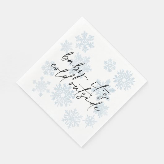 Eenvoudige Baby Het is Koud Buiten Winter Baby sho Servet (Hoek)