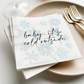 Eenvoudige Baby Het is Koud Buiten Winter Baby sho Servet