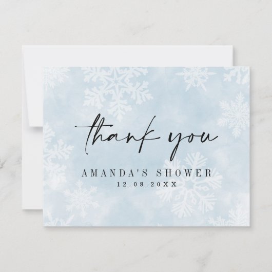 Eenvoudige Baby Het is koud Buiten Winter Douche F Bedankkaart (Voorkant)