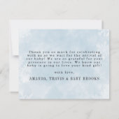 Eenvoudige Baby Het is koud Buiten Winter Douche F Bedankkaart (Achterkant)