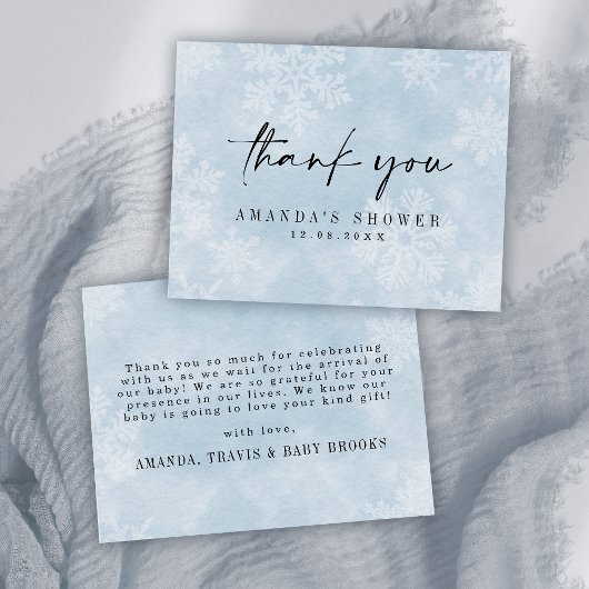 Eenvoudige Baby Het is koud Buiten Winter Douche F Bedankkaart