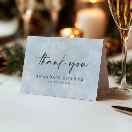 Eenvoudige Baby Het is koud Buiten Winter Douche G Bedankkaart