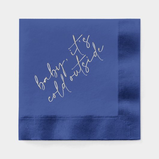 Eenvoudige Baby It's Cold Outside Script Winter Do Folie Servetten (Voorkant)