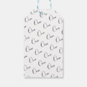 Eenvoudige Baby met één eerste verjaardag foto Cadeaulabel (Achterkant)