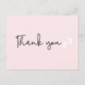 Eenvoudige Baby shower baby roze Briefkaart (Voorkant)