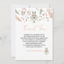 Eenvoudige Baby Shower Dankkaart Bedankkaart