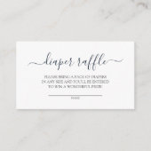 Eenvoudige Baby shower diapluerbehuizing Informatiekaartje (Voorkant)