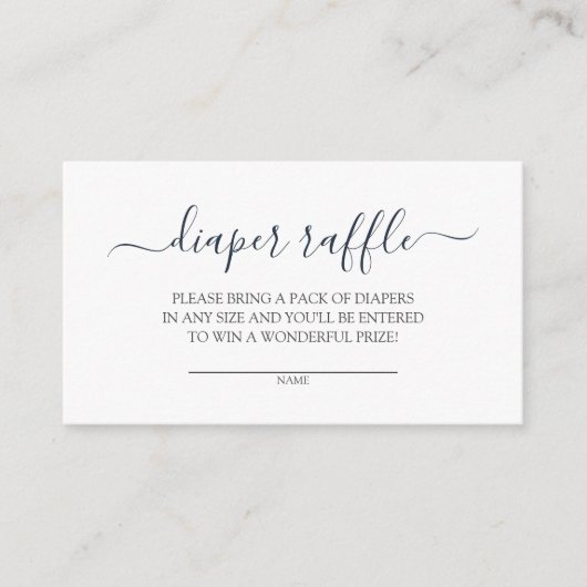 Eenvoudige Baby shower diapluerbehuizing Informatiekaartje (Voorkant)